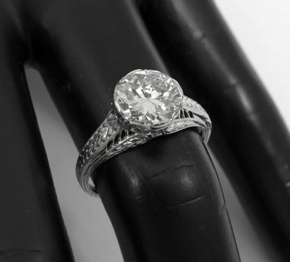 Antique 2.19ct Diamond Engagement Ring