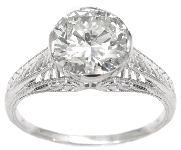 Antique 2.19ct Diamond Engagement Ring