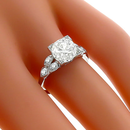 Antique  2.20ct  Diamond  Engagement Ring