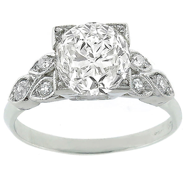 Antique  2.20ct  Diamond  Engagement Ring