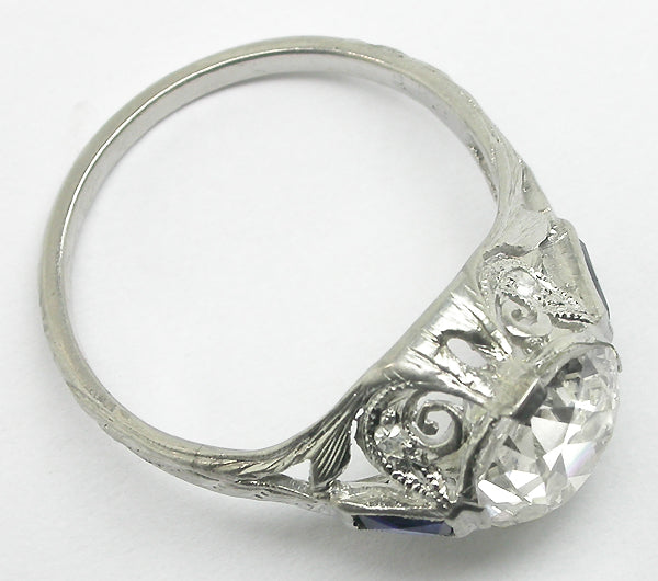 Antique 2.26ct Diamond Platinum Engagement Ring