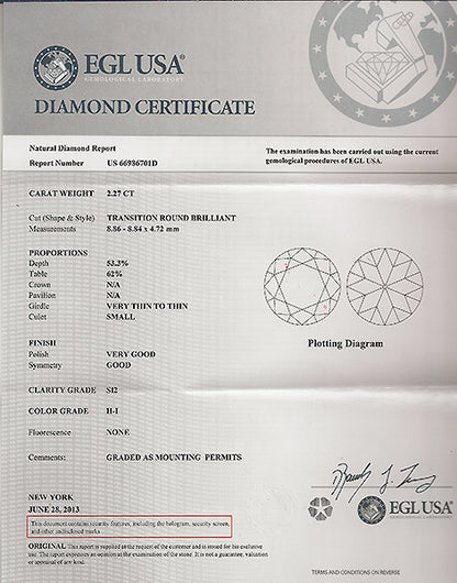 Antique 2.27ct Diamond Engagement Ring