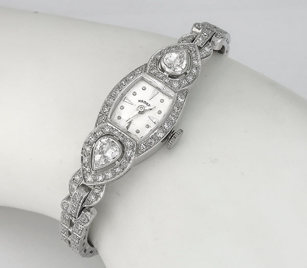 Antique 3.00ct Diamond Hamilton Watch
