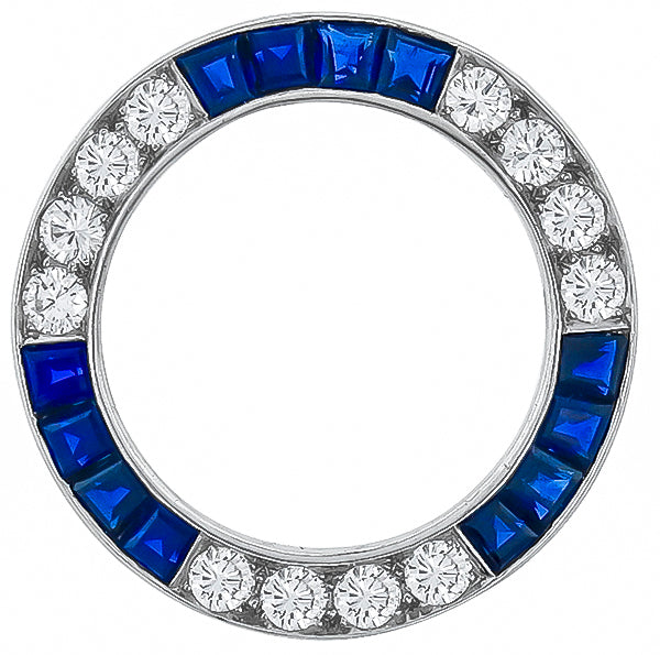 Antique 3.00ct Sapphire 2.50ct Diamond Pin