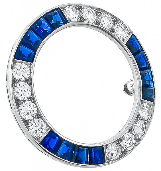 Antique 3.00ct Sapphire 2.50ct Diamond Pin