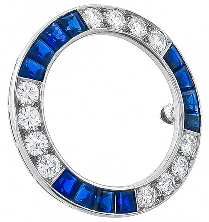 Antique 3.00ct Sapphire 2.50ct Diamond Pin