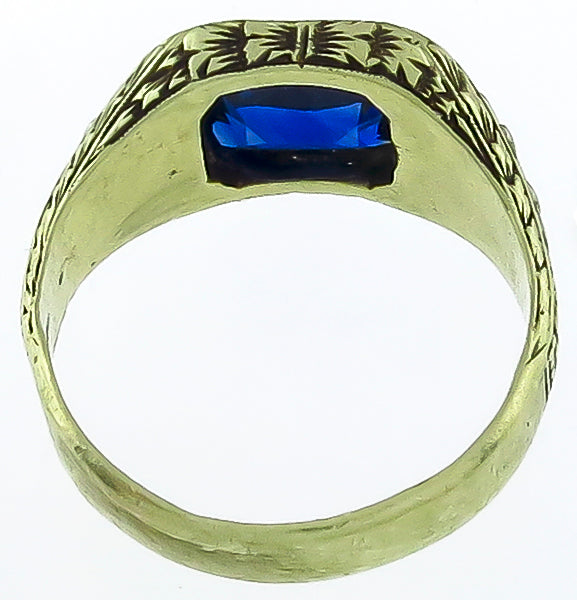 Antique 3.48ct Sapphire Ring