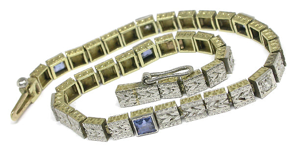 Antique Diamond 14k Two-tone Gold Bracelet