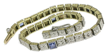 Antique Diamond 14k Two-tone Gold Bracelet