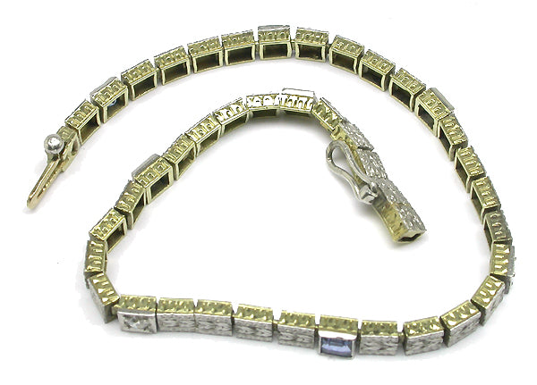 Antique Diamond 14k Two-tone Gold Bracelet