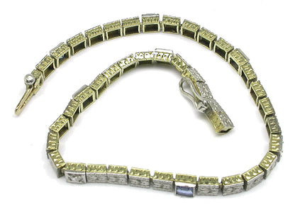 Antique Diamond 14k Two-tone Gold Bracelet