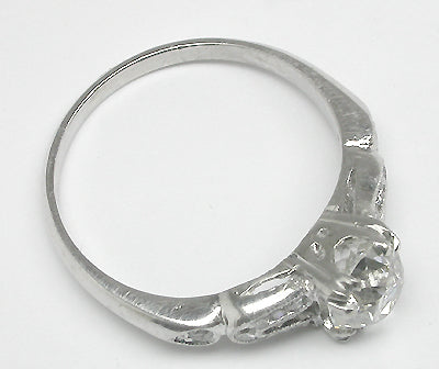 Antique   Diamond Platinum Engagement Ring