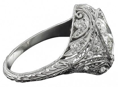 Antique EGL 1.22ct Diamond Engagement Ring