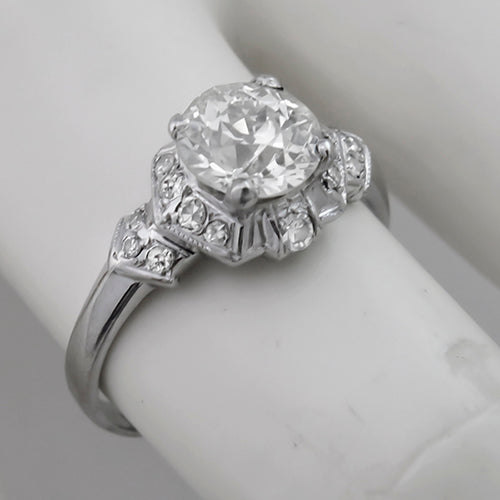 Antique EGL Certified 1.46ct Diamond Engagement Ring