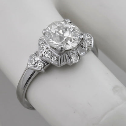 Antique EGL Certified 1.46ct Diamond Engagement Ring