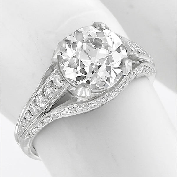 Antique EGL Certified  1.82ct Diamond Engagement Ring