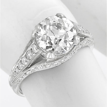 Antique EGL Certified  1.82ct Diamond Engagement Ring