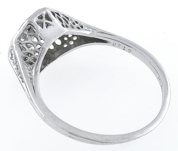 Antique EGL Certified F-G SI2 1.14ct Diamond Engagement Ring