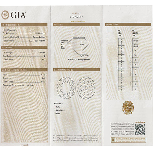 Antique GIA 1.01ct Diamond Engagement Ring