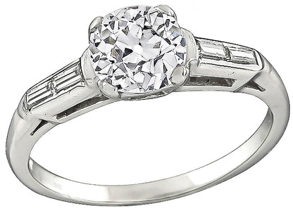 Antique GIA 1.07ct Diamond Engagement Ring