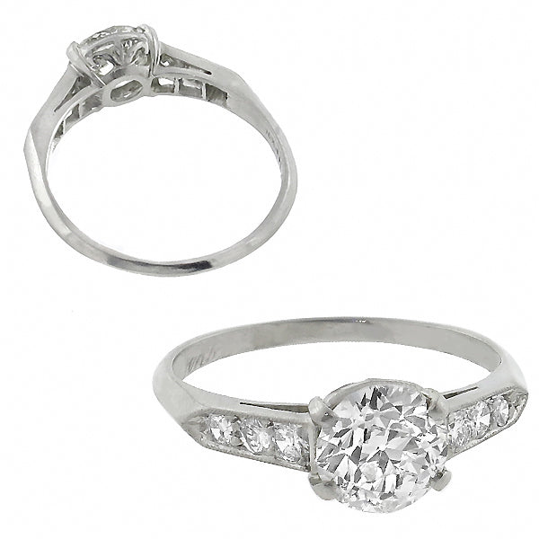 Antique GIA 1.14ct Diamond Engagement Ring