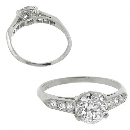 Antique GIA 1.14ct Diamond Engagement Ring