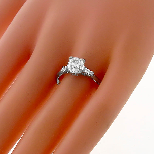 Antique GIA 1.23ct Diamond Engagement Ring