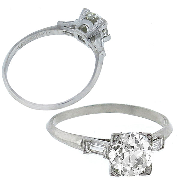 Antique GIA 1.23ct Diamond Engagement Ring