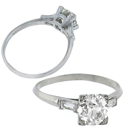 Antique GIA 1.23ct Diamond Engagement Ring