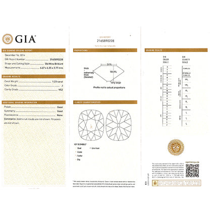 Antique GIA 1.23ct Diamond Engagement Ring