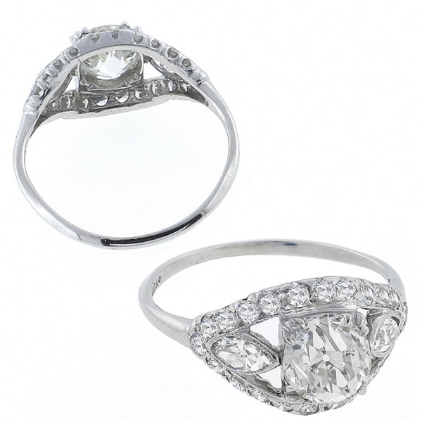 Antique GIA 1.30ct Diamond Engagement Ring