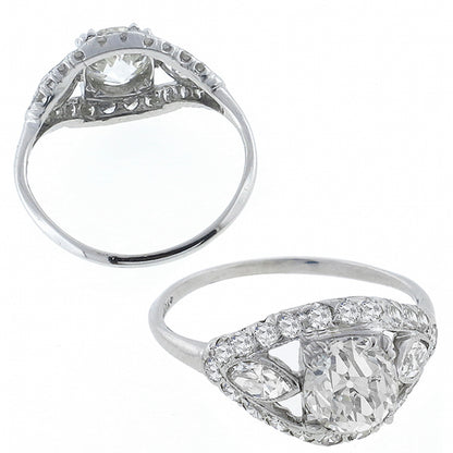 Antique GIA 1.30ct Diamond Engagement Ring