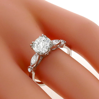Antique GIA 1.32ct Diamond Engagement Ring