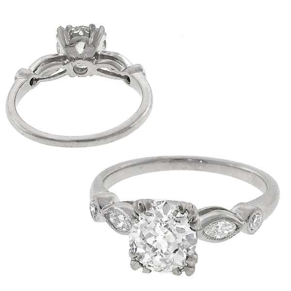 Antique GIA 1.32ct Diamond Engagement Ring