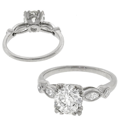 Antique GIA 1.32ct Diamond Engagement Ring
