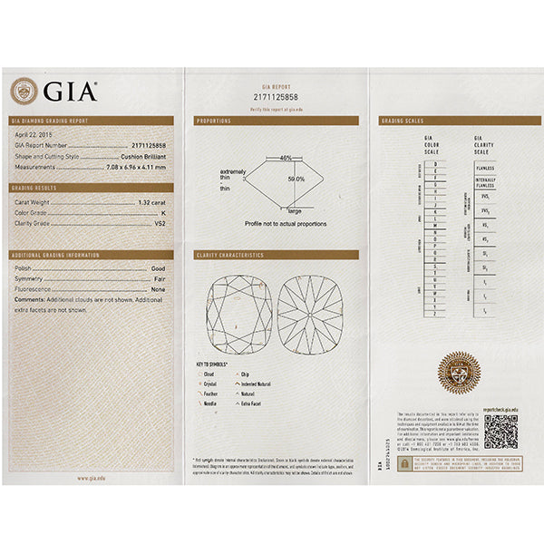 Antique GIA 1.32ct Diamond Engagement Ring