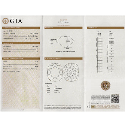 Antique GIA 1.32ct Diamond Engagement Ring