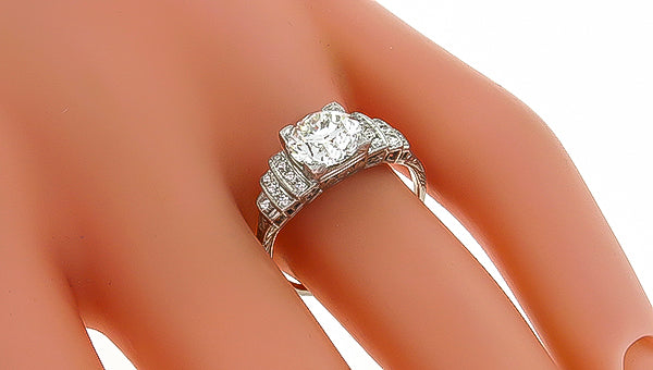 Antique GIA 1.59ct Diamond Engagement Ring