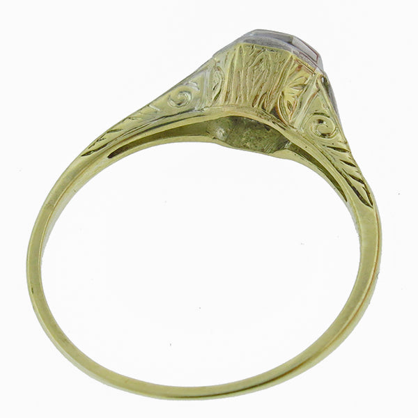 Antique GIA Certified 0.57ct Diamond Engagement Ring