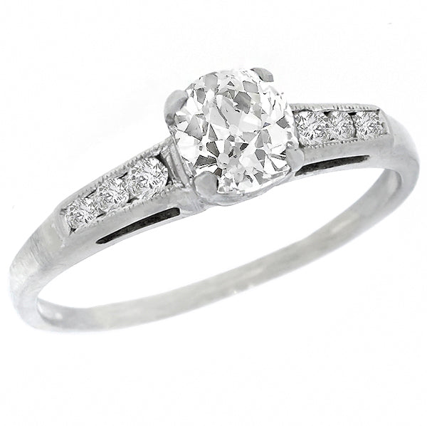 Antique GIA Certified 0.79ct Diamond Engagement Ring