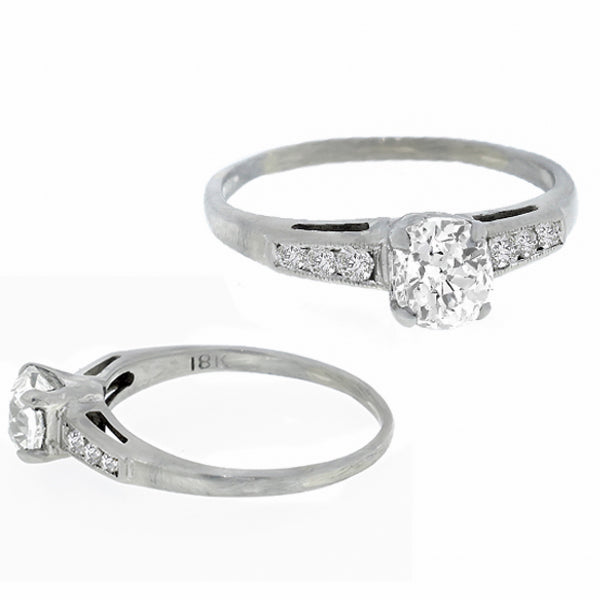 Antique GIA Certified 0.79ct Diamond Engagement Ring