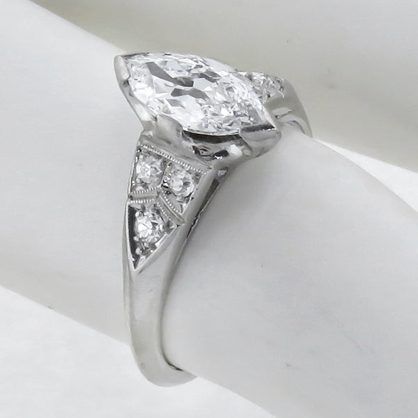 Antique GIA Certified 1.03ct Diamond Engagement Ring