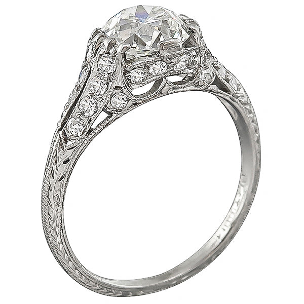 Antique GIA Certified 1.26ct Diamond Engagement Ring