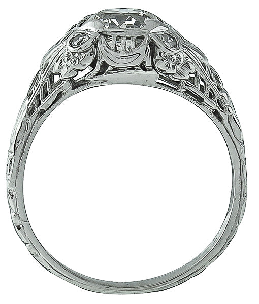 Antique GIA Certified 1.27ct Diamond Engagement Ring