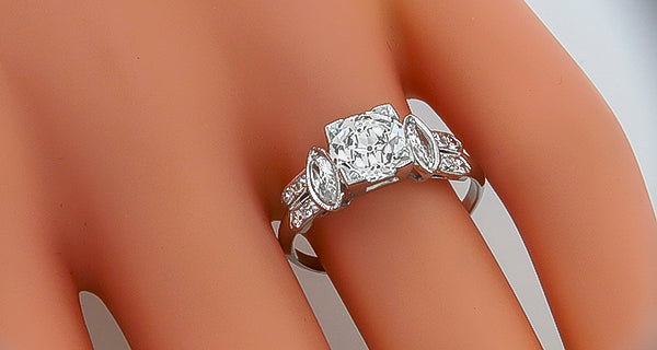 Antique GIA Certified 1.60ct Diamond Engagement Ring