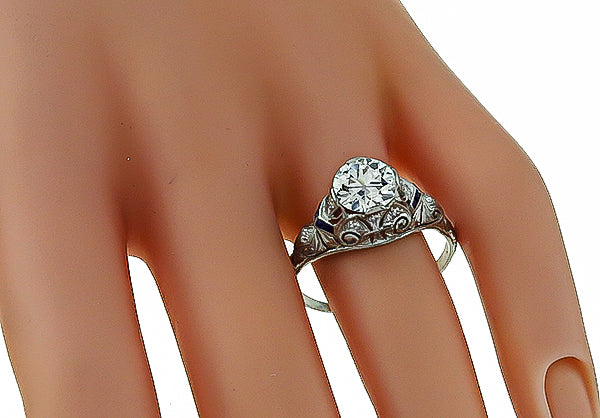 Antique GIA Certified 1.63ct Diamond Engagement Ring