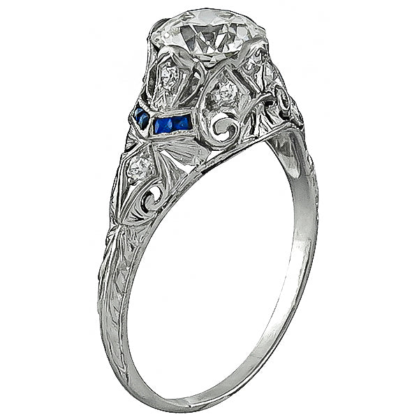 Antique GIA Certified 1.63ct Diamond Engagement Ring