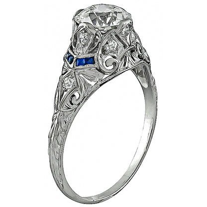 Antique GIA Certified 1.63ct Diamond Engagement Ring