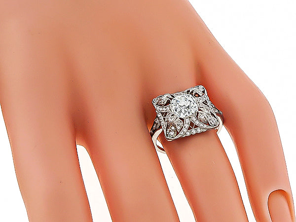 Antique GIA Certified 1.70ct Diamond Engagement Ring