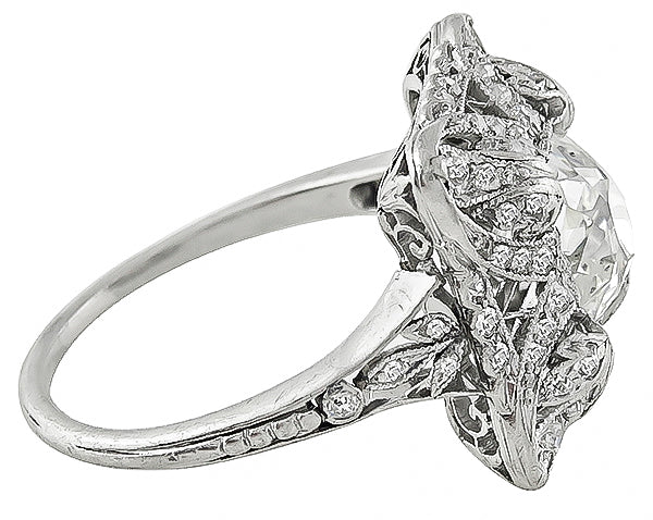 Antique GIA Certified 1.70ct Diamond Engagement Ring